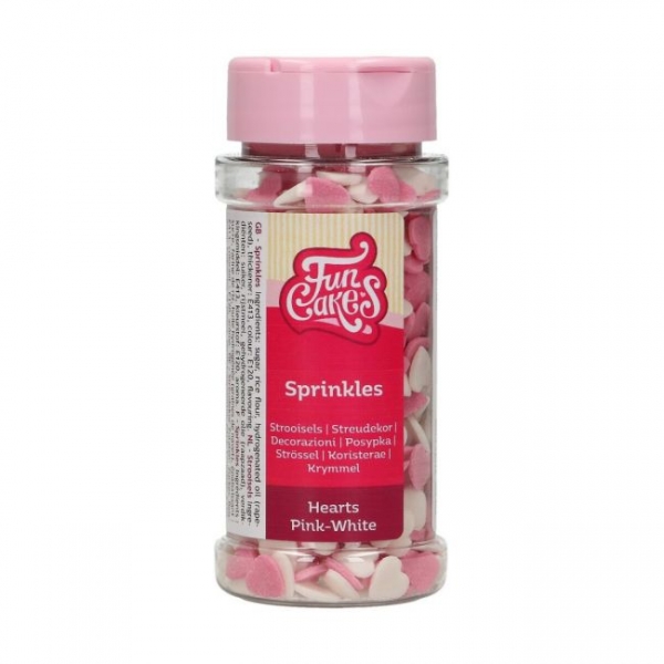 Sprinkles - Hearts Pink/White